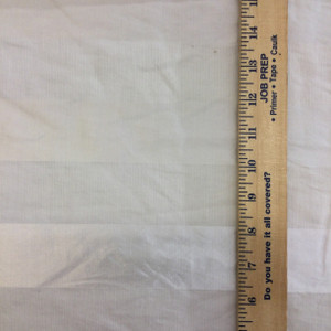 Tuxedo Creamy White Vertical Wide Stripes | Home Decor Fabric | Drapery / Light Upholstery | 54" Wide | By the Yard