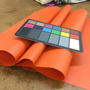 Orange | 3 ply Industrial Vinyl Fabric - 14 oz. | Outdoor Covers / Tarps | 62" Wide | By the Yard