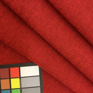 Slub Flat Weave in Cherry Red | Heavyweight Upholstery / Slipcover Fabric | 54" Wide | By the Yard