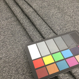 Decorative Weave Grey / Black | Heavyweight Upholstery / Slipcover Fabric | 54" Wide | By the Yard