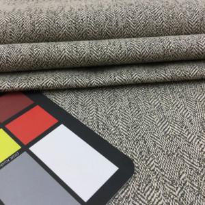 Decorative Weave in Grey / Off-White | Heavyweight Upholstery / Slipcover Fabric | 54" Wide | By the Yard