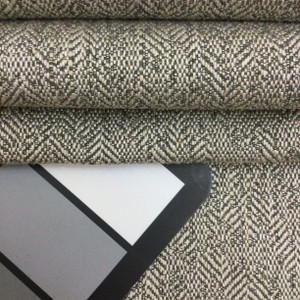 Decorative Weave in Grey / Off-White | Heavyweight Upholstery / Slipcover Fabric | 54" Wide | By the Yard