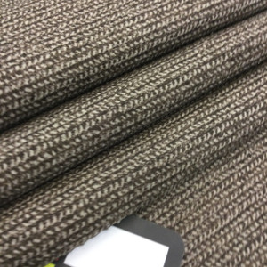 Plush Micro Herringbone in Browns | Chenille Upholstery Fabric | 54" Wide | Heavy Weight | By the Yard