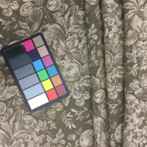 Traditional Floral Jacquard in Beige / Taupe | Upholstery / Heavy Drapery Fabric | 54" Wide | By the Yard