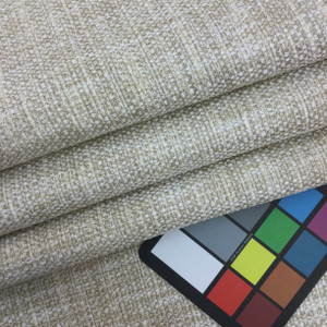 Mottled Beige / Off White Basketweave | Upholstery / Heavy Drapery Fabric | 54" Wide | By the Yard