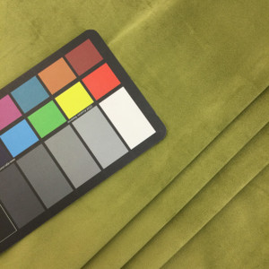 Chive Green Microfiber Velvet Fabric by Richloom | Microfiber Velvet Fabric | Upholstery / Heavy Drapery | 54" Wide | By the Yard