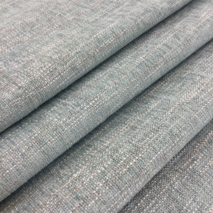 Sky Blue with White Streaks | Low-Pile Chenille Upholstery Fabric | 54" Wide | Heavy Weight | By the Yard