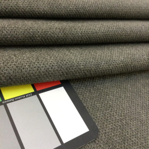 Dark Taupe Gray Dimpled Weave | Microfiber Fabric | Upholstery / Heavy Drapery | 54" Wide | By the Yard