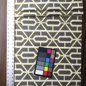 5 Yard Piece of Modern Geometric Gray / Green / Beige | Home Decor Fabric | Drapery | 54 Wide |