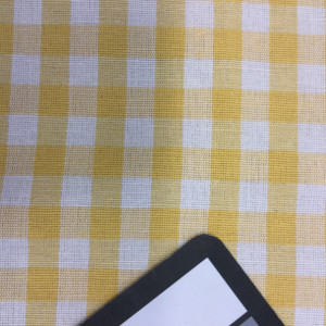 Allegro in Yellow | Heavy Weight Upholstery Fabric | Canvas Check in Yellow / White | 54" Wide | By the Yard