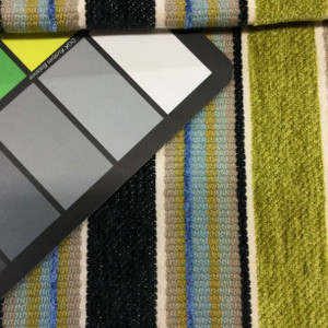 Thalassa in Celadon | Jacquard Upholstery Fabric | Chenille Stripes in Blue / Green / Gray | 54" Wide | By the Yard