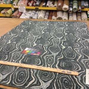 Angora in Smoke | Jacquard Upholstery Fabric | Contemporary Abstract in Gray / Blue / Beige | 54" Wide | By the Yard