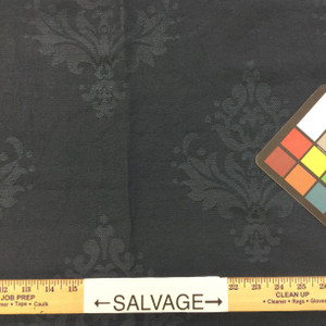 Galliano in Azure | Jacquard Upholstery Fabric | Brocade Damask in Dark Blue | Heavyweight | 54" Wide | By the Yard