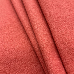 Leon in color Coral | Dark Pink | Microfiber Fabric | Felt- Backed | Upholstery / Heavy Drapery | 54" Wide | By the Yard