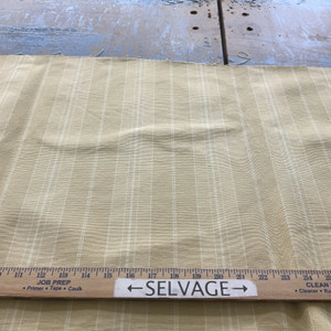 Bromley in color Ecru | Yellow with Stripes | Upholstery / Drapery Fabric  | 54" Wide | By the Yard | Durable