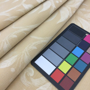 Foliage Jacquard in Butter | Yellowish Tan | Heavyweight Upholstery / Slipcover Fabric | 54" Wide | By the Yard