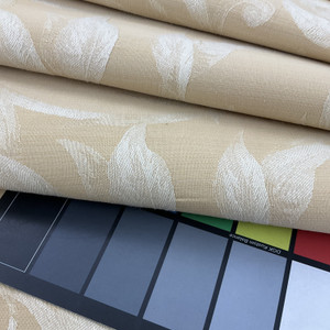 Foliage Jacquard in Butter | Yellowish Tan | Heavyweight Upholstery / Slipcover Fabric | 54" Wide | By the Yard