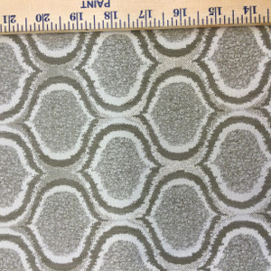 Proximity in color Cafe | Ogee Ikat in Taupe / Beige / Bronze | Heavyweight Upholstery / Slipcover Fabric | Jacquard | 54" Wide | By the Yard