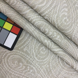 Edgecliff in color Mist | Swirls and Textured Slub Weave | Grey / Beige | Heavyweight Upholstery / Slipcover Fabric | 54" Wide | By the Yard