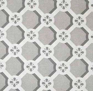 5.75 Yard Piece of Trellis Caprice Pebble Upholstery, Drapery & Curtain Fabric By The Yard