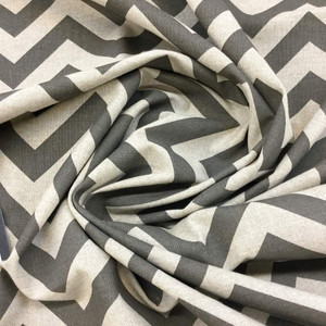 2 Yard Piece of Classic Gray Chevron Upholstery Fabric By The Yard | Durable and Timeless