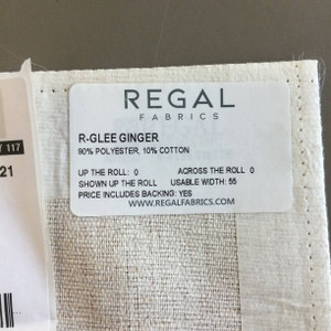 Glee in Ginger | Two Toned Beige | Upholstery Fabric | Regal Fabrics Brand | 54" Wide | By the Yard