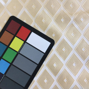 Shannon in Butter | Pale Yellow Diamonds  | Drapery Fabric | Regal Fabrics Brand | 54" Wide | By the Yard