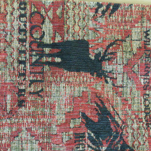 Stockton in Redstone | Southwestern Wildlife Tapestry Red / Black | Upholstery Fabric | Regal Fabrics Brand | 54" Wide | By the Yard