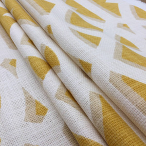 Elton in Yolk | Basketweave Lattice in Yellow / White | Upholstery / Drapery Fabric | P/Kaufmann | 54" Wide | By the Yard