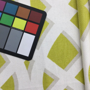 Elton in Pea | Lattice in Chartreuse Green / White | Upholstery / Drapery Fabric | P/Kaufmann | 54" Wide | By the Yard