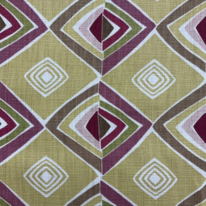 Milo in Citrine | Modern Diamond Basketweave in Green / Pink | Upholstery / Drapery Fabric | P/Kaufmann | 54" Wide | By the Yard