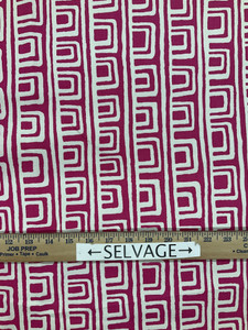 On the Square | Geometric Squares in Pink / White | Upholstery / Drapery Fabric | P/Kaufmann | 54" Wide | By the Yard