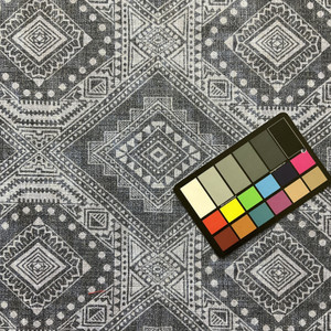 Mayton in Indigo | Aztec Design in Shades of Blue | Upholstery / Drapery Fabric | Linen-Like | 54" Wide | By the Yard