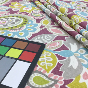 Ollie in Berry | Paisley Floral in Purple / Blue / Green | Upholstery / Drapery Fabric | P/Kaufmann | 54" Wide | By the Yard