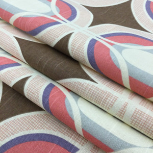 Spin-off in Quartz | Mod Geometric in Brown / Pink / Purple | Upholstery / Drapery Fabric | P/K Lifestyles | 54" Wide | By the Yard