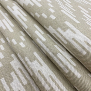 Jazzy in Linen | Tone on Tone Beige |  Upholstery / Drapery Fabric | Golding Fabrics | 54" Wide | By the Yard