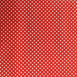 Polka Dot Quilting Fabric | Red and White | 100% Cotton | 44" Wide | By the Yard