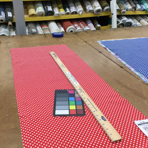 Polka Dot Quilting Fabric | Red and White | 100% Cotton | 44" Wide | By the Yard