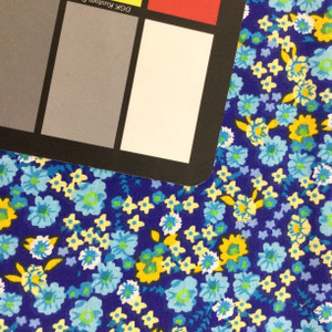 100% Cotton Quilting Fabric | Blue Yellow Floral | 44" Wide | By The Yard