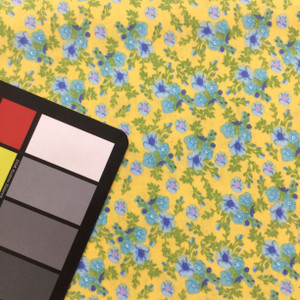 100% Cotton Quilting Fabric | Yellow Blue Green Floral  | 44" Wide | By The Yard