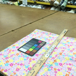 100% Cotton Quilting Fabric | Pink Blue Yellow Groovy Flowers | 44" Wide | By The Yard