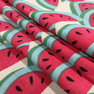 Watermelon in Fuchsia | Pink / Green / White | Home Decor Fabric | PKL Studio | 54" Wide | By the Yard