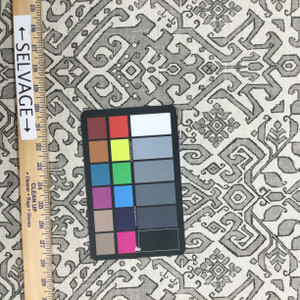 Zaire in Gunmetal | Aztec Design in Grey / Beige | Upholstery / Drapery Fabric | Richloom | 54" Wide | By the Yard