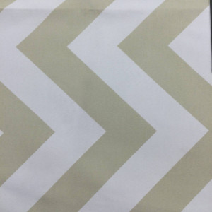 Neutral Chevron in Beige and White | Printed Home Decor Fabric | Slipcovers / Drapery | 54" Wide | By the Yard