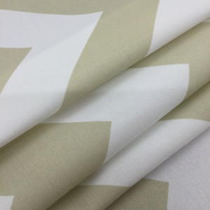 Neutral Chevron in Beige and White | Printed Home Decor Fabric | Slipcovers / Drapery | 54" Wide | By the Yard