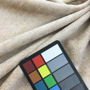 Chenille Fabric in Pearl Off White | Heavyweight Upholstery | 54" Wide | By the Yard