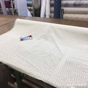 Tan Sand Mineral Alabaster Geometric Upholstery Fabric