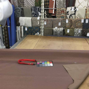 Rose Taupe Concentric Circles Vinyl Upholstery Fabric By The Yard 54"W Shimmery