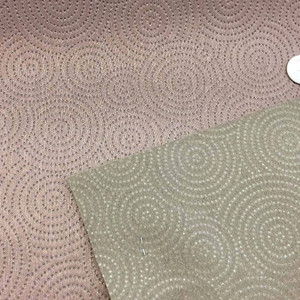 Rose Taupe Concentric Circles Vinyl Upholstery Fabric By The Yard 54"W Shimmery
