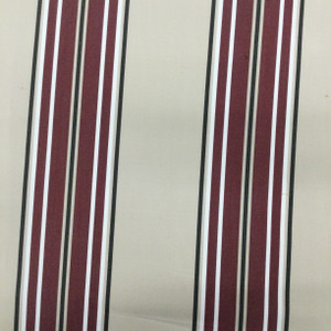 Vintage Stripes in Burgundy / Black / Beige | Outdoor Awning / Marine Fabric | Sunbrella-like | 46" Wide | By the Yard | Waterproof